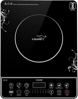 V-Guard VIC 25 (2000 W) Induction Cooktop(Black, Push Button)
