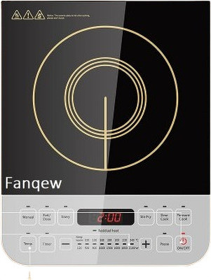 Fanqew 2000 W Induction Cooktop Touch Panel(Black, M1 2000 Watt Induction Cooktop, Soft Touch Button with Crystal Glass (Black))