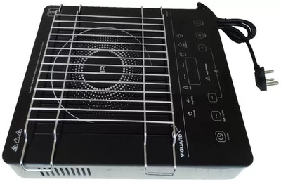 V-Guard 2200 W Infrared Cooktop Touch Panel(Black, Silver, VIRC 04 COMPATIBLE FOR ALL COOKING VESSELS , UPTO 4 KV SURGE PROTECTION)