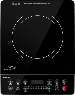 V-Guard 2000 W Induction Cooktop Push Button(Black, VIC 2.0 BRE)
