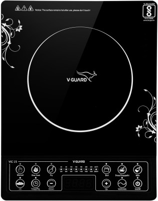 V-Guard VIC 15 (2000 W) Induction Cooktop(Black, Push Button)