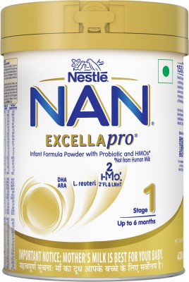 Nestle Nan Excella Pro Infant Formula with Probiotic&HMOs Stage 1(400 g, Upto 6 Months)