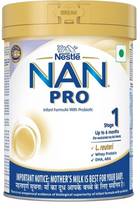 Nestle Nan Pro 1 Infant Formula Powder Stage 1, Tin Pack Upto 6 Months(400 g, Upto 6 Months)