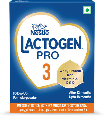 Nestle Lactogen Pro 3 Powder, Follow-Up Formula With Iron, After 12 Months Up To 18 Months(400 g, 12+ Months) Nestle Lactogen Pro 3 Powder, Follow-Up Formula With Iron, After 12 Months Up To 18 Months(400 g, 12+ Months)