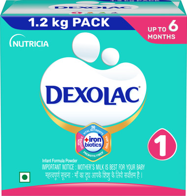 DEXOLAC Infant Formula Powder - Stage 1 (Upto 6 months) - 1.2 KG Large pack(1.2 kg, Upto 6 Months)