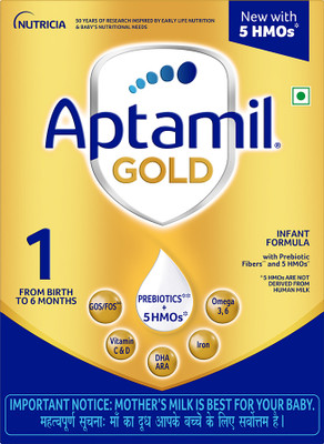 Aptamil Infant Formula Stage 1 (Up to 6 Months) with 5HMO & Prebiotics -Bag-In-Box(400 g, Upto 6 Months)