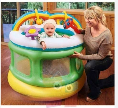 Tiny Tales GAME CENTER INFLATABLE PLAYPEN BESTWAY WITH FREE PUMP 52221 Inflatable Swimming Pool(Green)