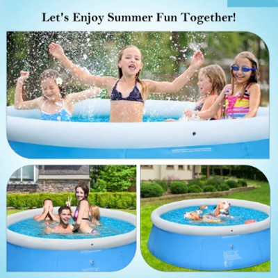 HornFlow Intex 28111ST 8ft x 30in Easy Set Inflatable Kid Swimming Pool with Free Pump Inflatable Swimming Pool(Multicolor)