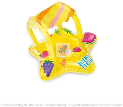 KidsZeeNie Star Canopy Inflatable Kiddy Floats Swimming Ring with Sunshade for Toodlers Inflatable Pool Accessory(Multicolor)
