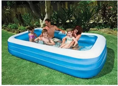 TinyTales J Inflatable Swimming Pool adults Above Ground,10Feet-Swimming Pools Inflatable Swimming Pool(Blue)