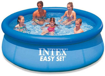 Tiny Tales Intex Easy Family Pool 10ft x 30in With Free Pump Inflatable Swimming Pool(Multicolor)