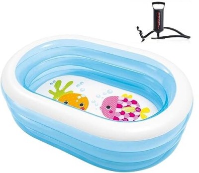 Intelligent Inflatable Oval Whale Fun Pool With Pump Inflatable Swimming Pool(Multicolor)