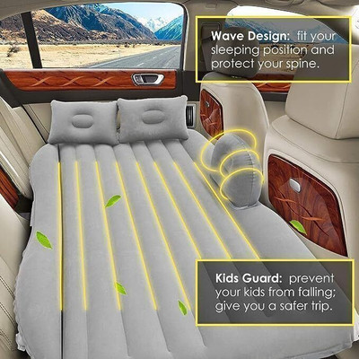Techtest SP Inflatable Air Mattress with Pillow Fits Most Car Models Inflatable Sofa/ Chair(Multicolor)