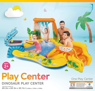 Intelligent Inflatable swimming pool home baby paddling pool With Free Pump Inflatable Swimming Pool(Multicolor)