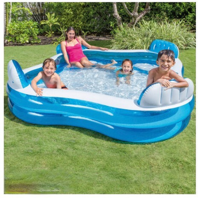 Intelligent Intex (IND*221) Big Portable Family Lounge Pool With Pump Inflatable Swimming Pool(Multicolor)