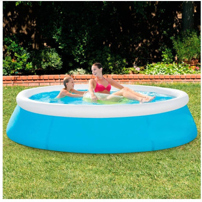 Intelligent Intex 8 Feet X 30 Inch Easy Set up Above Ground Swimming With Free Pump Inflatable Swimming Pool(Multicolor)