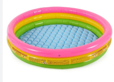 Intelligent 2Ft Swimming Pool Inflatables RAINBOW kids Mini Pool With Free Pump Inflatable Swimming Pool(Multicolor)