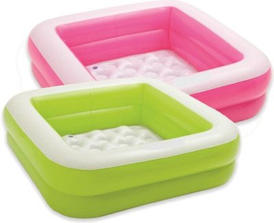 VWretails Play Box Inflatable Kiddie Pool - Assortment any One Inflatable Swimming Pool(Pink, Green)
