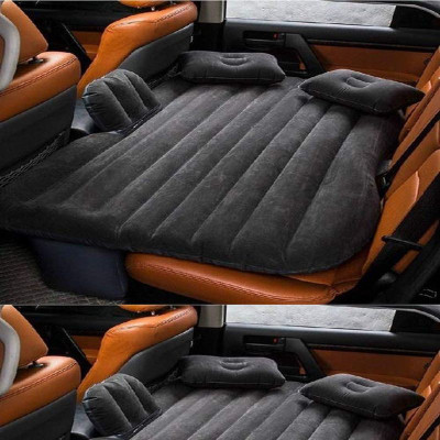 Techtest SP NW Car Inflatable Bed Beige with Two Air Pillows with Pump Kit for 800 Inflatable Sofa/ Chair(Black)