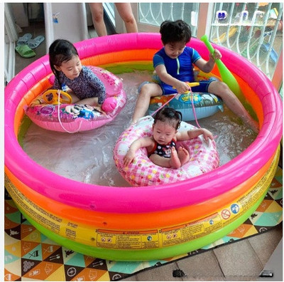 Intelligent Kids (IND*88) Swimming Pool Sunset Glow Pool Inflatable Pool Inflatable Swimming Pool(Multicolor)