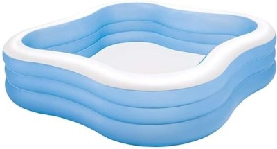 Tiny Tales Outdoor Intex (IND*26) Portable Beach Wave Lounge Swimming Pool Inflatable Swimming Pool(Multicolor)
