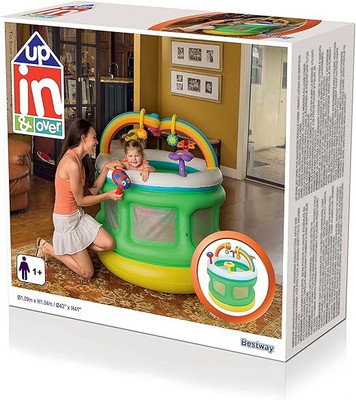 Intelligent GAME CENTER INFLATABLE PLAYPEN BESTWAY WITH FREE PUMP 52221 Inflatable Swimming Pool(Green)