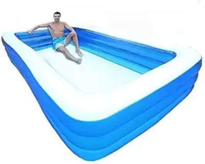 Orioles 10 FEET Bath tub for Baby Inflatable Rectangular Pool with Pump Inflatable Swimming Pool(Multicolor)