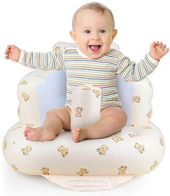 PRISO Inflatable Baby Seat for Babies 3 Months Home Inflatable Inflatable Toy Pump Inflatable Sofa/ Chair(Multicolor)