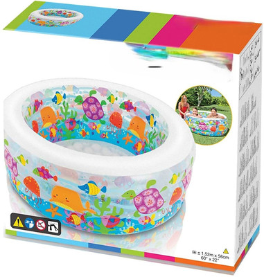 Intelligent Ocean Reef Inflatable Pool With Pump Inflatable Swimming Pool(Multicolor)