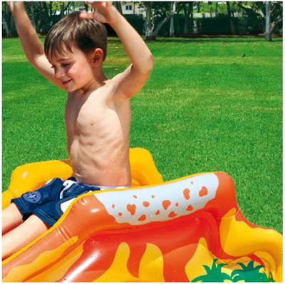 Intelligent Original Dinosaur (IND*01) Kids Play Center Swimming Pool With Free Pump Inflatable Swimming Pool(Multicolor)