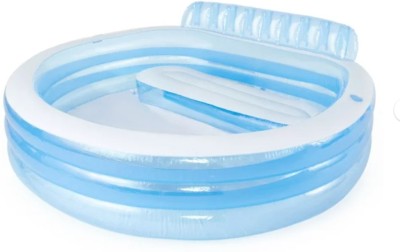 Tiny Tales Swimming Pool (IND*01) Tub Family Lounge Pool Tub With Pump Inflatable Swimming Pool(Multicolor)