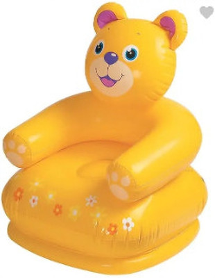 Tiny Tales Happy Animal Bear Plastic Chair Assortment Inflatable Sofa/ Chair(Yellow)