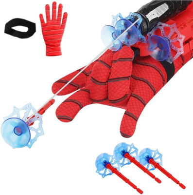 romj Spider Web Shooters Toy for Kids Fans, Hero Launcher Wrist Toy Set(Red)