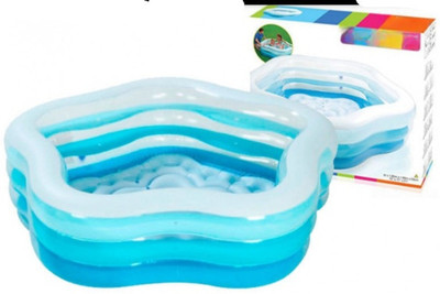 HornFlow Holi Special (IND*87)- Swim Center Summer Colors Pool With Free Pump Inflatable Swimming Pool(Multicolor)