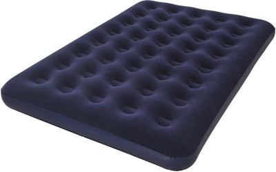 NHR Flocked Air Bed(Double) PVC (Polyvinyl Chloride) Inflatable Sofa/ Chair(Blue)