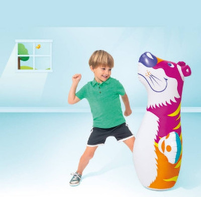 KinderTales Hit Me Toy for Kids 3-D Inflatable Bouncer Toy Water PVC Punching Bag for Kids Inflatable HitMe Toys(Multicolor)