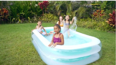 HornFlow Center Inflatable Family Swimming Pool With Free Pump Inflatable Swimming Pool(Multicolor)