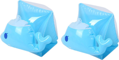 Venzina Inflatable Buoyancy Floats Kids Cartoon Blue Whale Inflatable Swimming Guards Inflatable Pool Accessory(Blue)