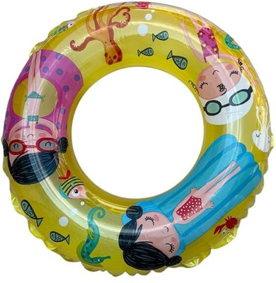 KPJN ENTERPRISES Cartoon Printed Inflatable Swimming Ring Float Tube for Swimming Pool Inflatable Swimming Safety Tube(Multicolor)