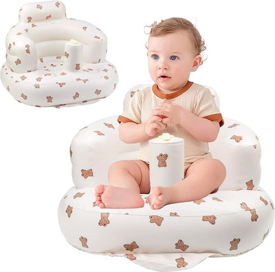 Clefairy Inflatable Baby Seat for Babies 3 Months and Up, Inflatable Baby Chair Inflatable Sofa/ Chair(Multicolor)