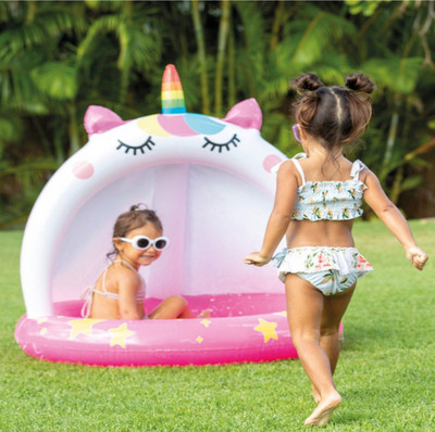 Tiny Tales BABY INFLATABLE POOL 58438 INTEX WITH PUMP Inflatable Swimming Pool(Multicolor)