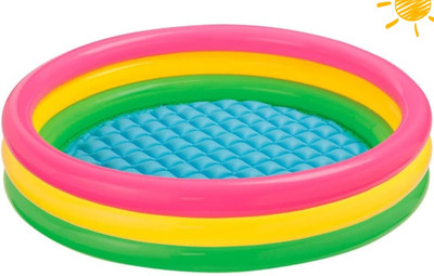 Mira Farmcraft Round Kids Bathing Small Size 0 to 2 Years 2 feet Tubs Inflatable Swimming Pool(Multicolor)