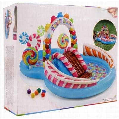 KinderTales Children's pool inflatable Candy Play Center Inflatable Swimming Pool(Multicolor)