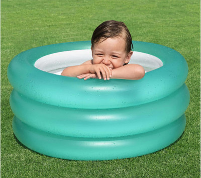 Intelligent Inflatable (IND*98)Three Ring Baby Swimming Pool Bath Tub With free pump Inflatable Swimming Pool(Multicolor)