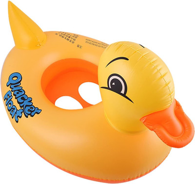 KT Mart Inflatable Rubber Duck Pool Float for Kids Swim Floatation Belt