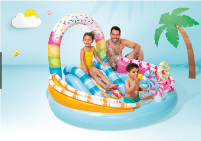 Tiny Tales Play center Caramelle 57144 Intex Bambini With Pump Inflatable Swimming Pool(Multicolor)