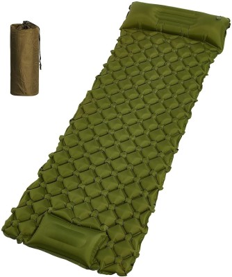Linist Sleeping Pad for Camping, 4 inch Ultralight Inflatable Sleeping Mat PU Leatherette 1 Seater Inflatable Sofa(Color - Green, DIY(Do-It-Yourself))