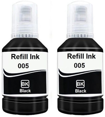 Gedi 005 Black Ink Refill Bottles for Epson M2140, M1100, M1120, M1140, M1170 Printer Black - Twin Pack Ink Bottle
