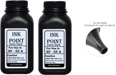 inkpoint Toner Refill Powder for HP 88A Printer Cartridge Pack of 2 Ultra Black Black Ink Toner Powder