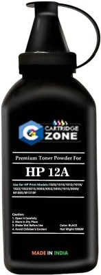 CARTRIDGE ZONE Ultra Dark Toner Powder 100GMS Pack Of 1 For HP 12A / 15A / 49A / 53A FX9 Black Ink Toner Powder